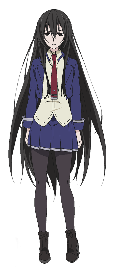 Anime Girl With Black Hair Transparent Free PNG