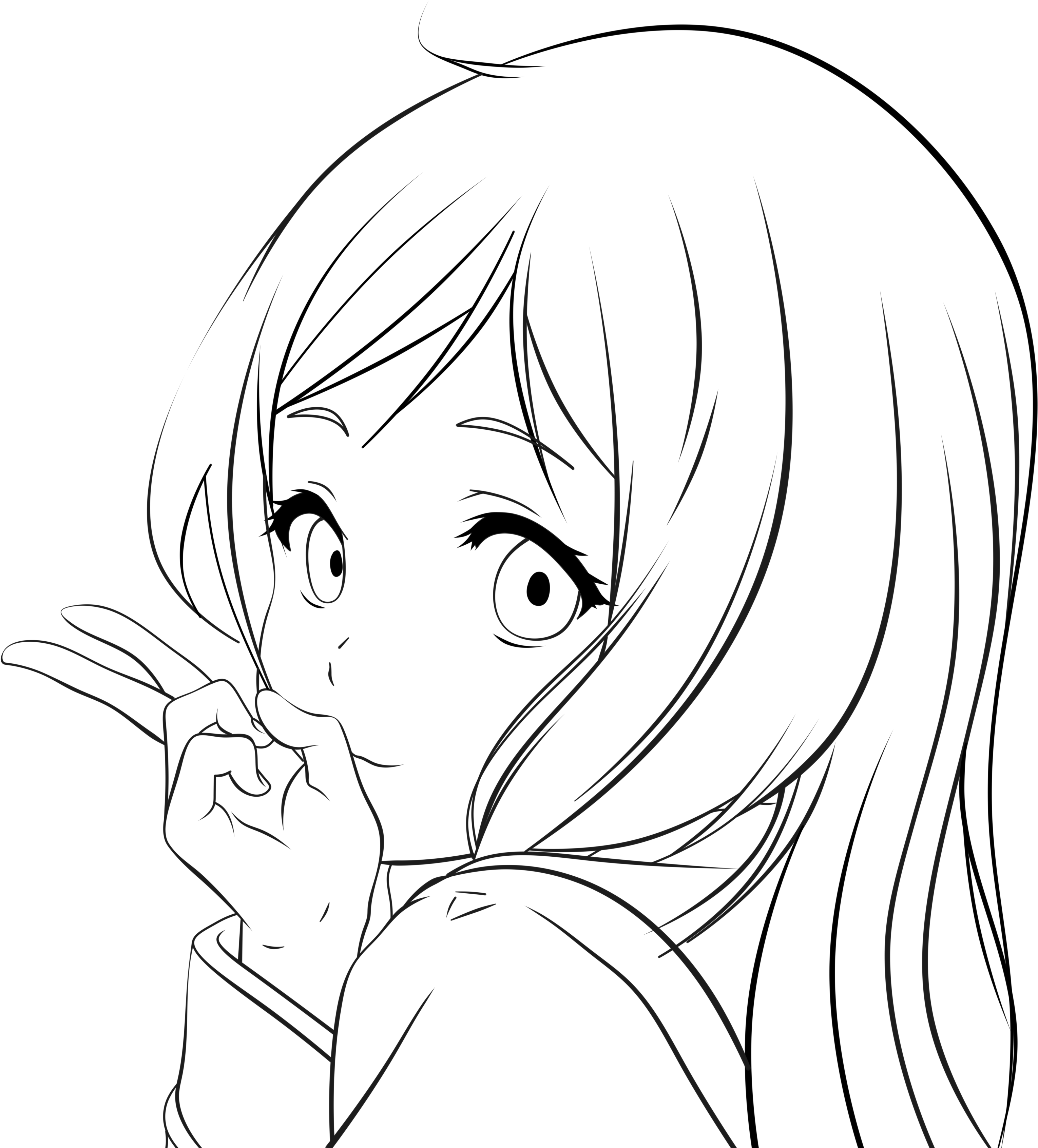 Anime Girls Drawings Transparent Image