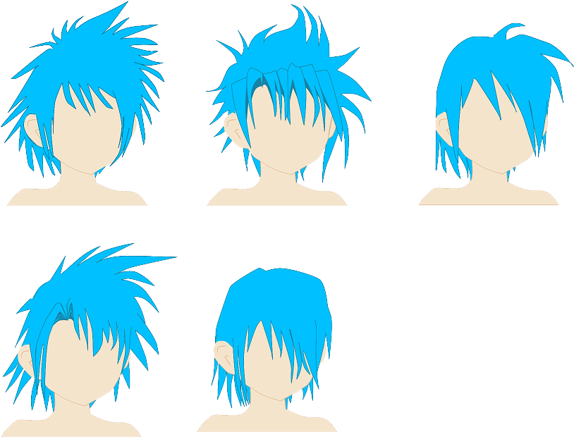 Anime Hairstyles Free PNG