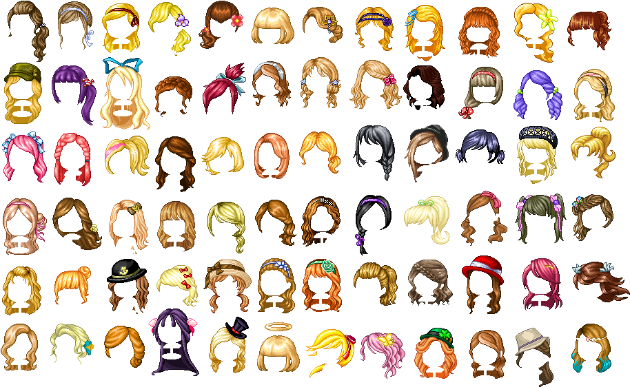 Anime Hairstyles PNG Background