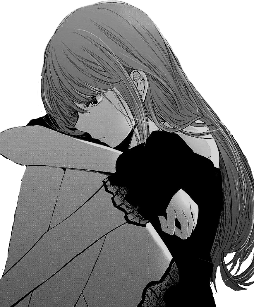 Anime Sad Girl PNG Free File Download