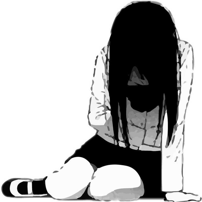 Anime Sad Girl PNG Pic Background
