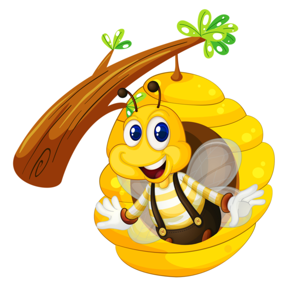 Bee Drawings PNG Clipart Background