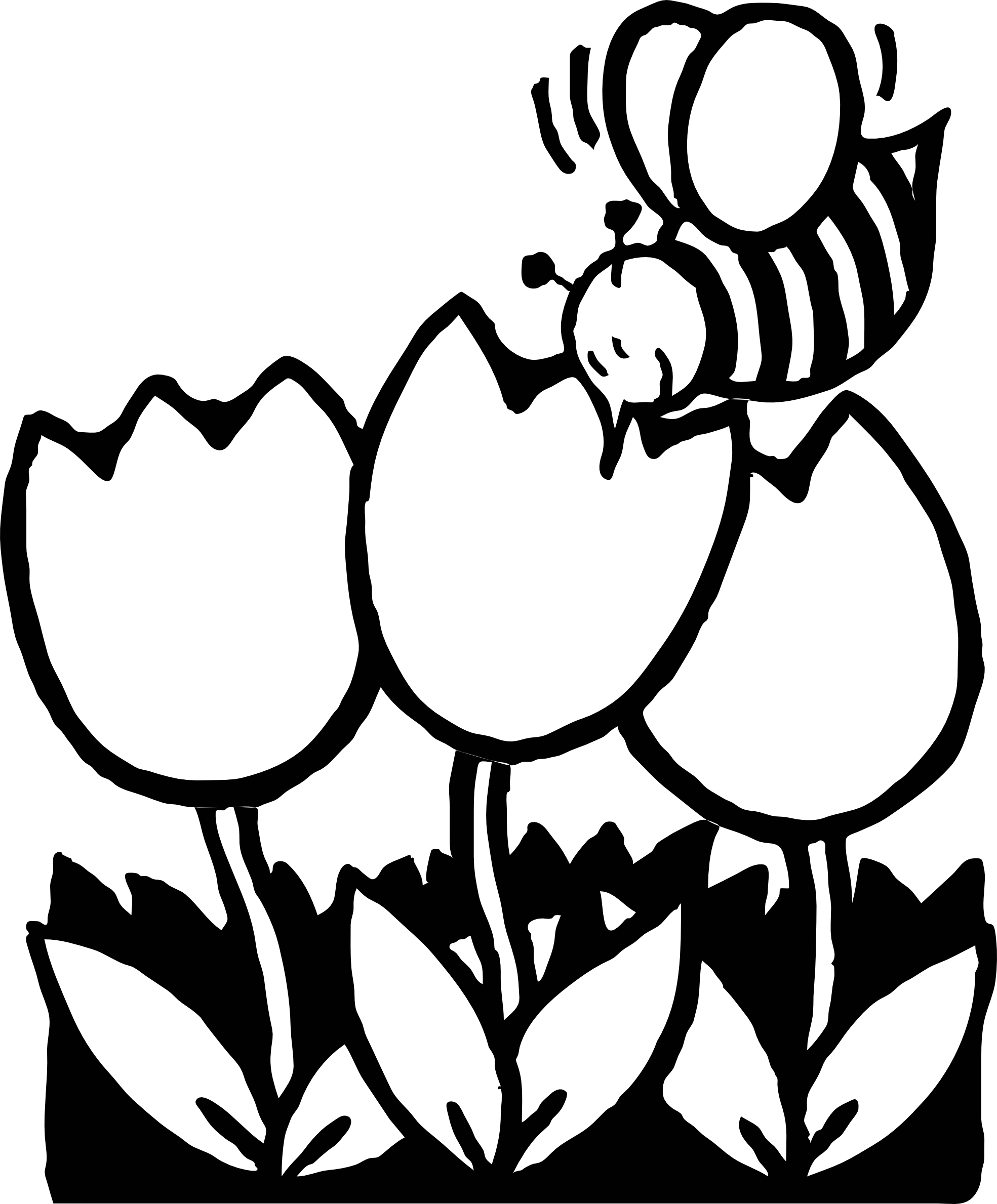 Bee Drawings PNG Pic Background
