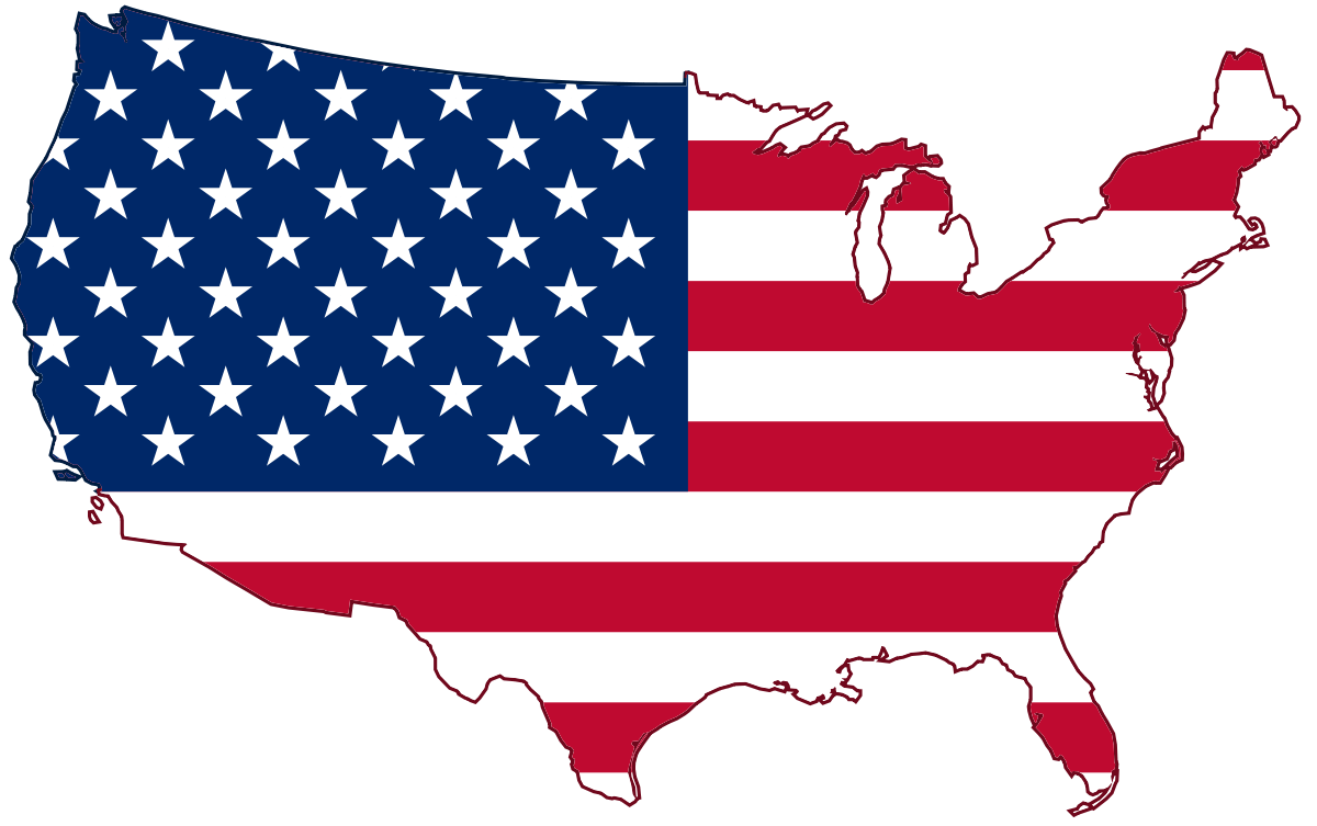 Blank United States Map PNG Clipart Background