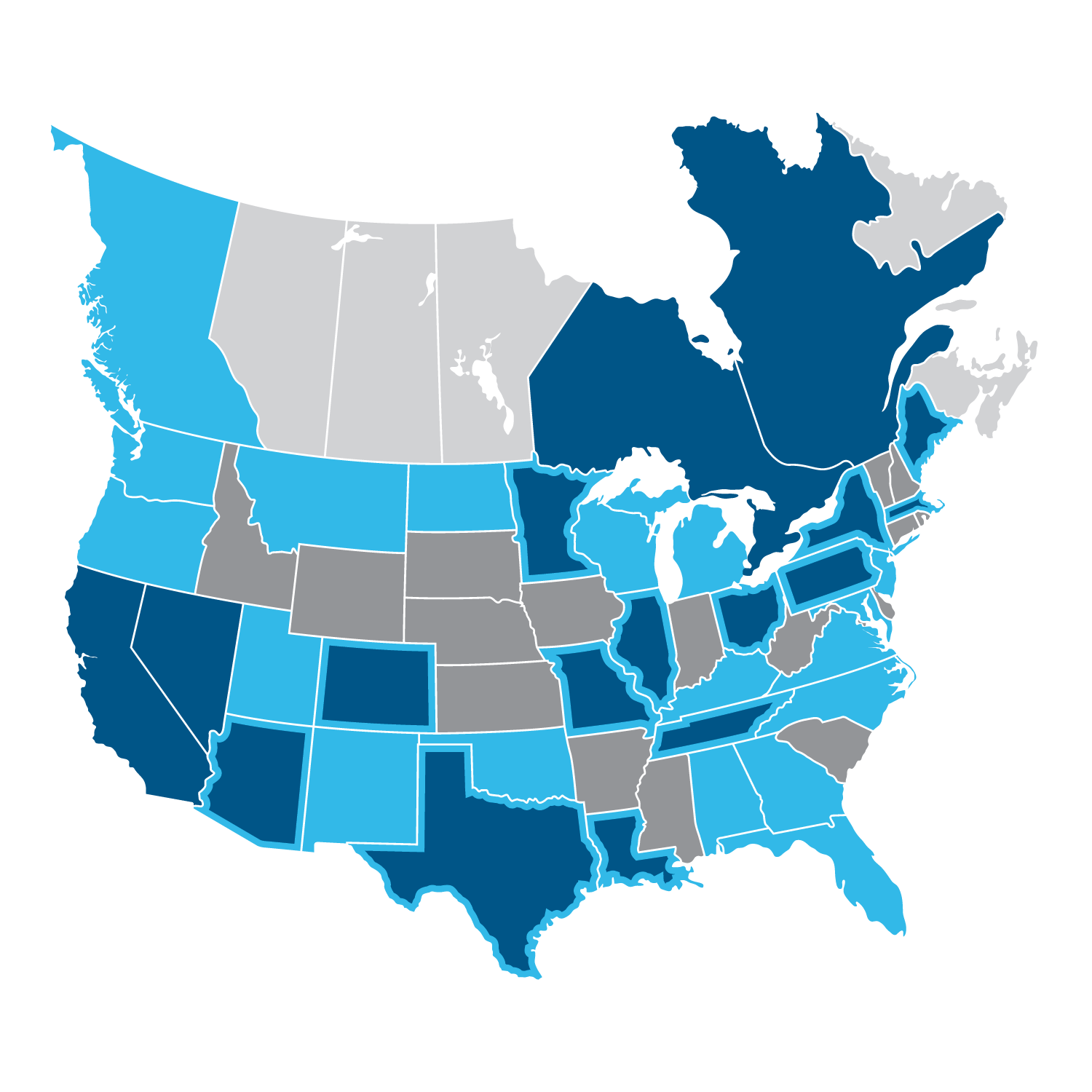 Blank United States Map Transparent Background