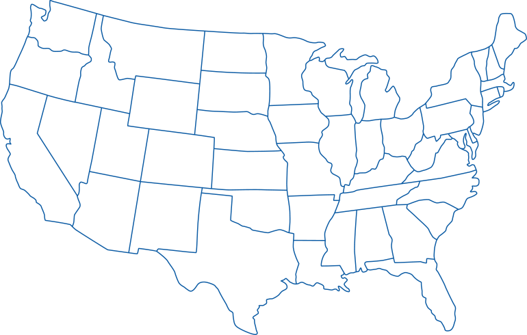 Blank United States Map Transparent Free PNG