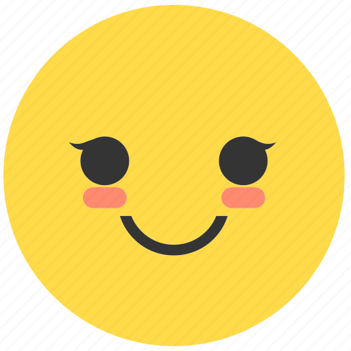 Blushing Emoji Background PNG Image