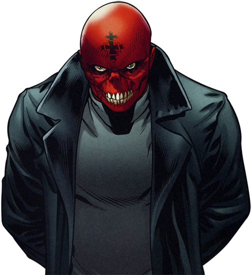 Captain America Red Skull Background PNG Image