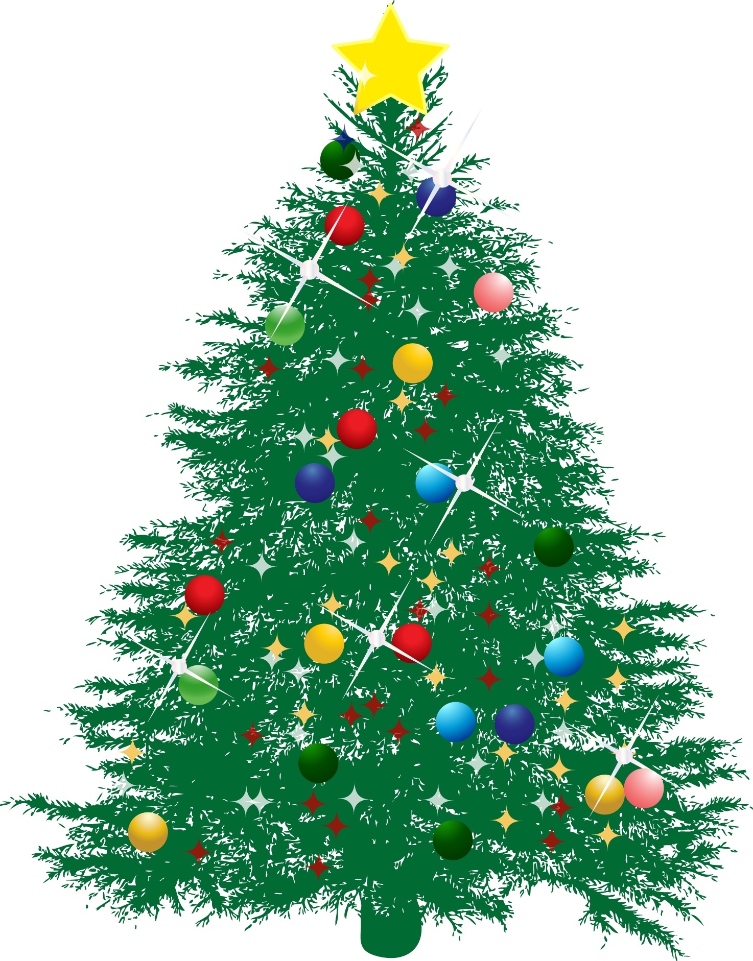Christmas Tree Background PNG Clip Art Image