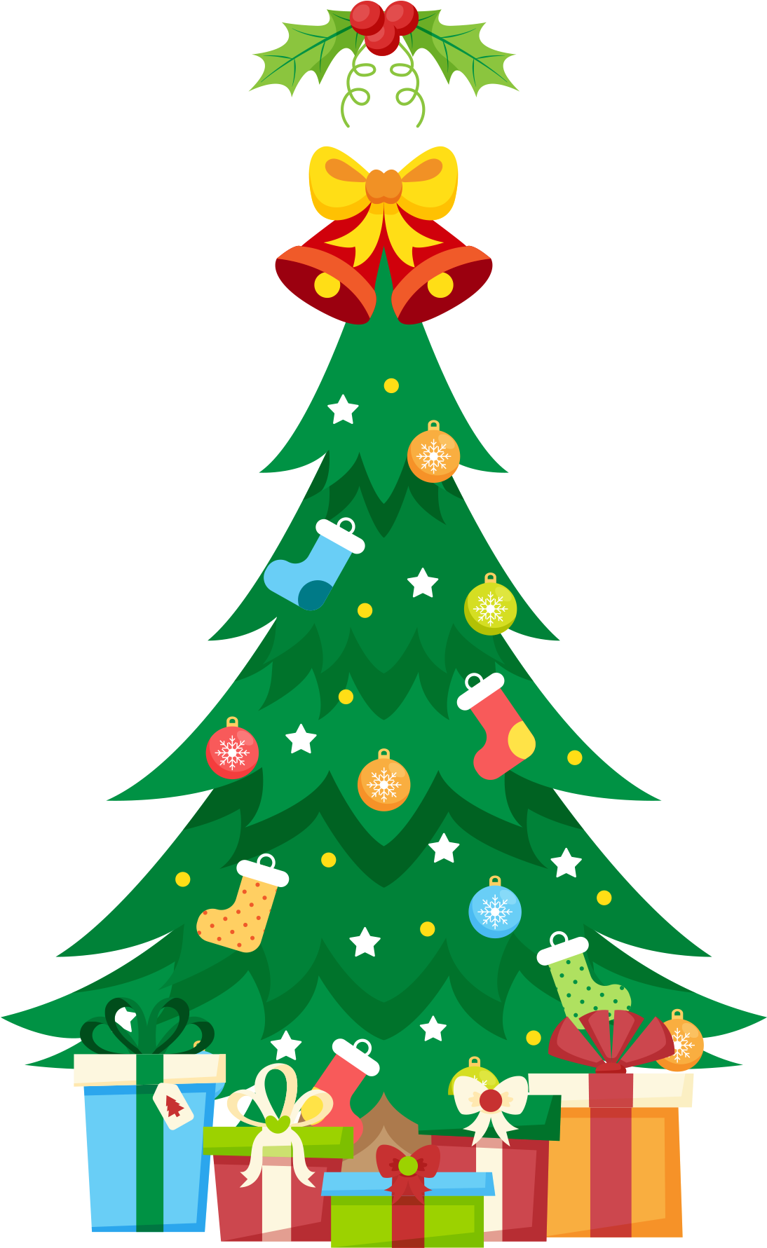 Christmas Tree Clipart Background PNG Image