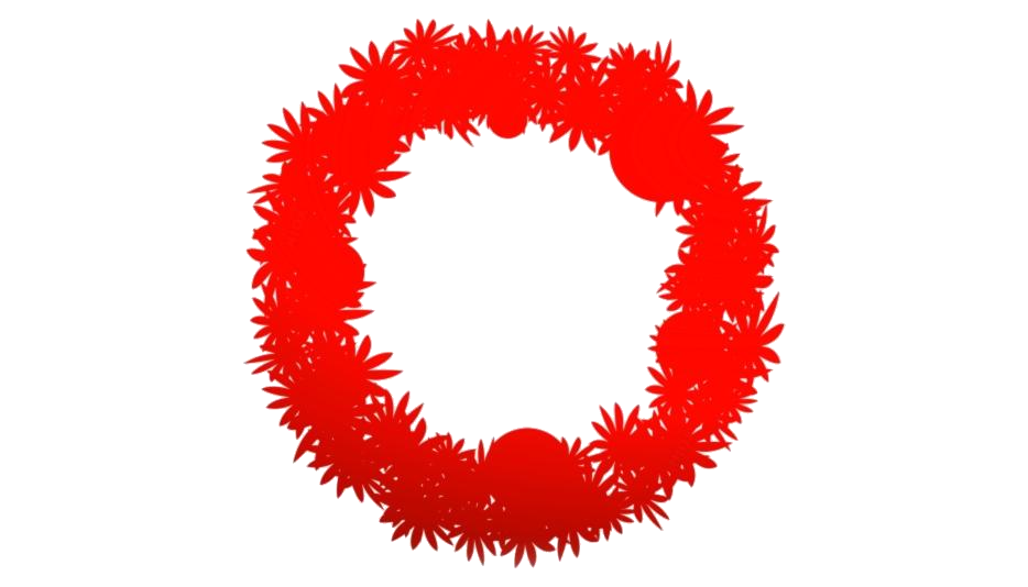 Christmas Wreath Background PNG Clip Art