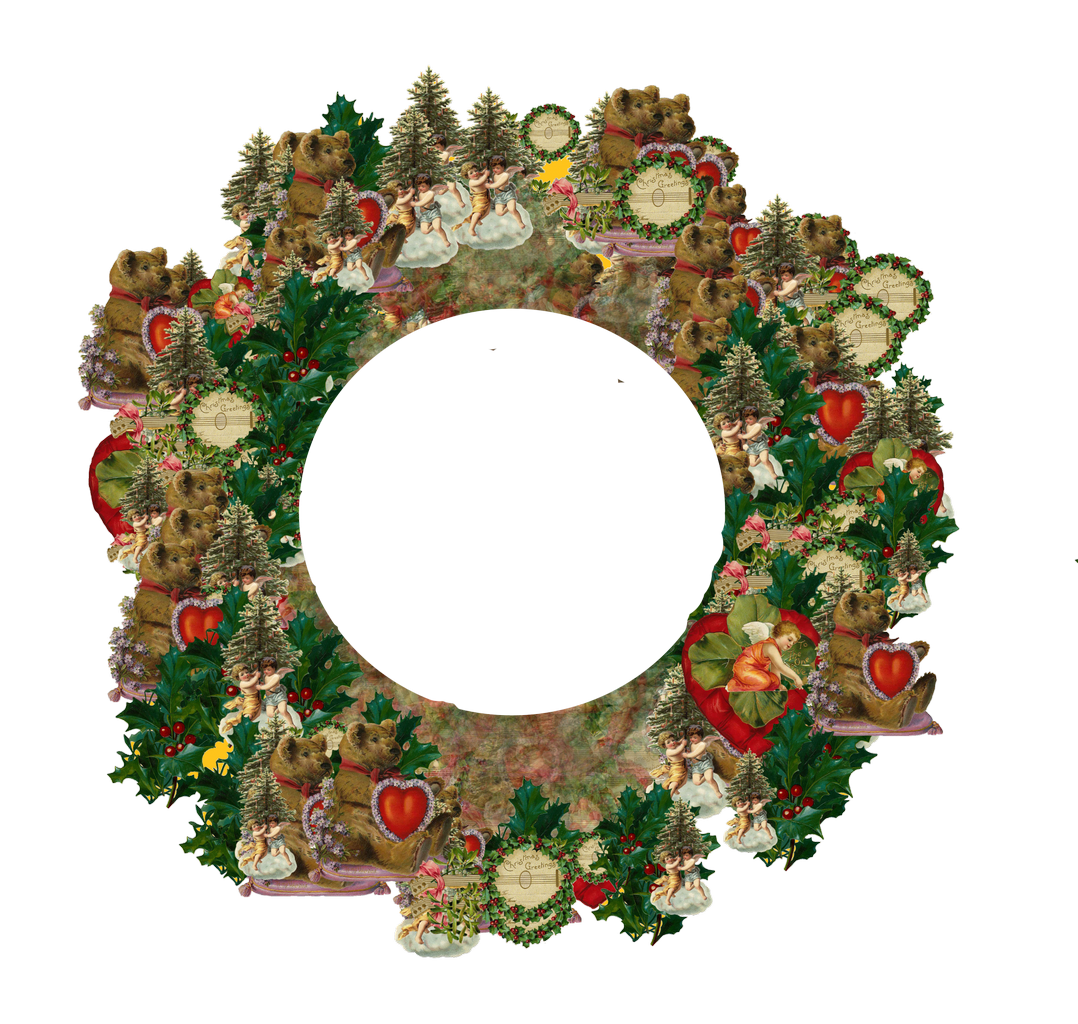 Christmas Wreath Background PNG Image