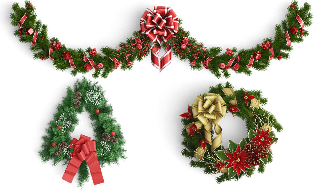 Christmas Wreath Free PNG Clip Art