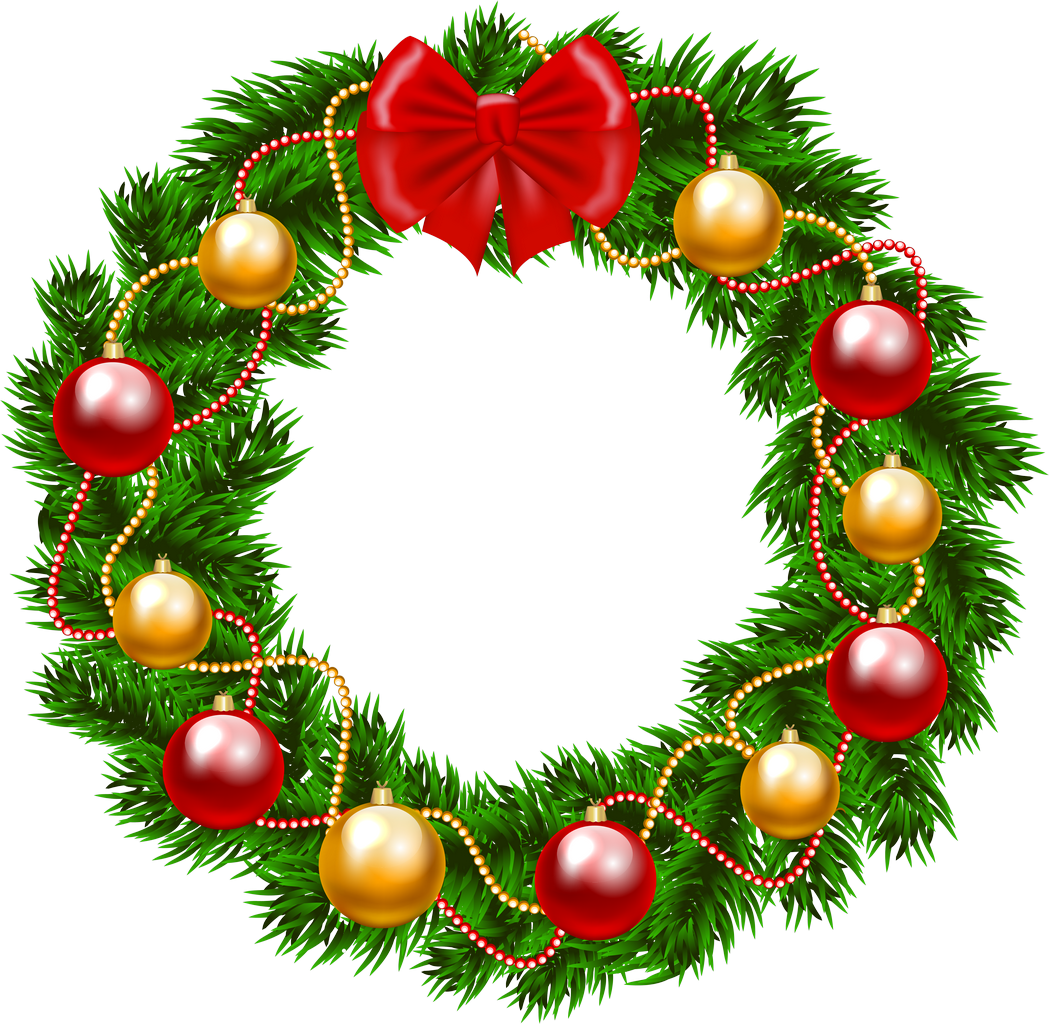 Christmas Wreath PNG Clipart Background HD