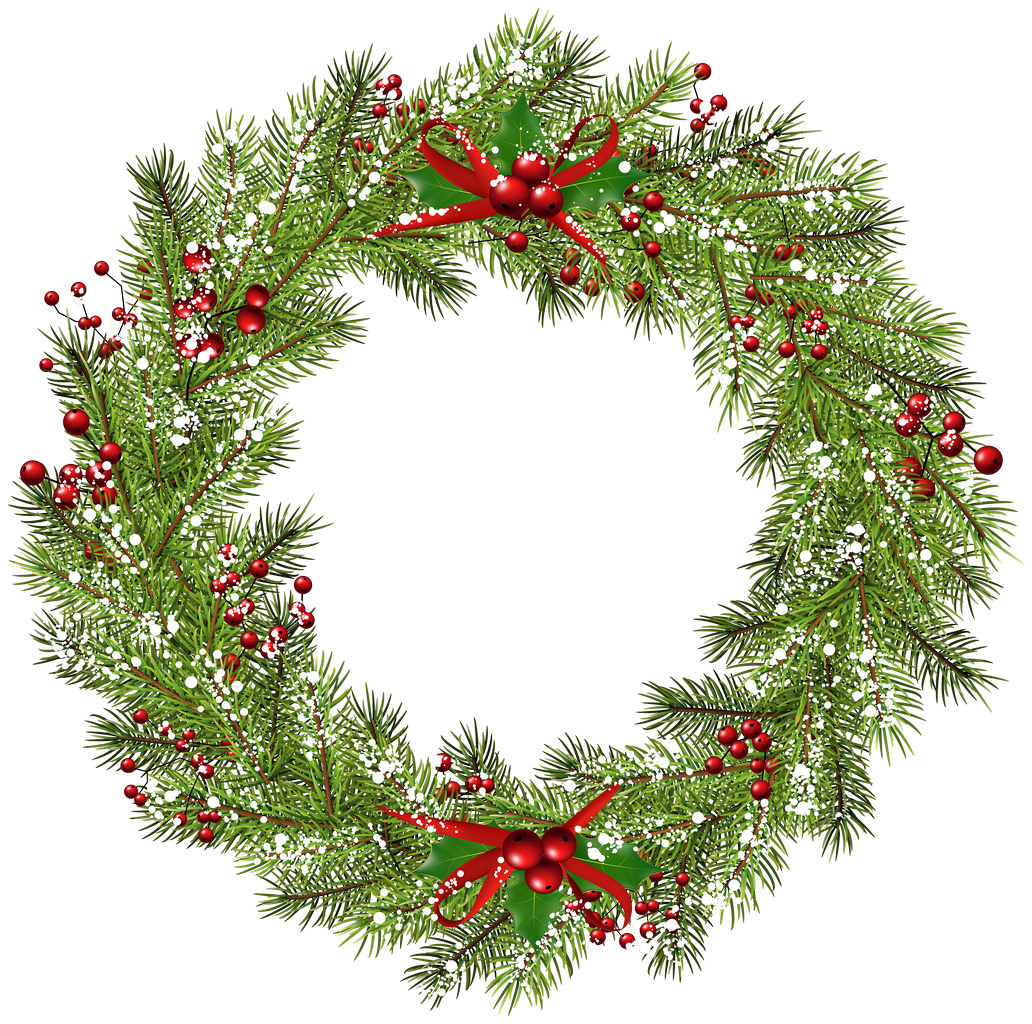 Christmas Wreath Transparent Free PNG Clip Art