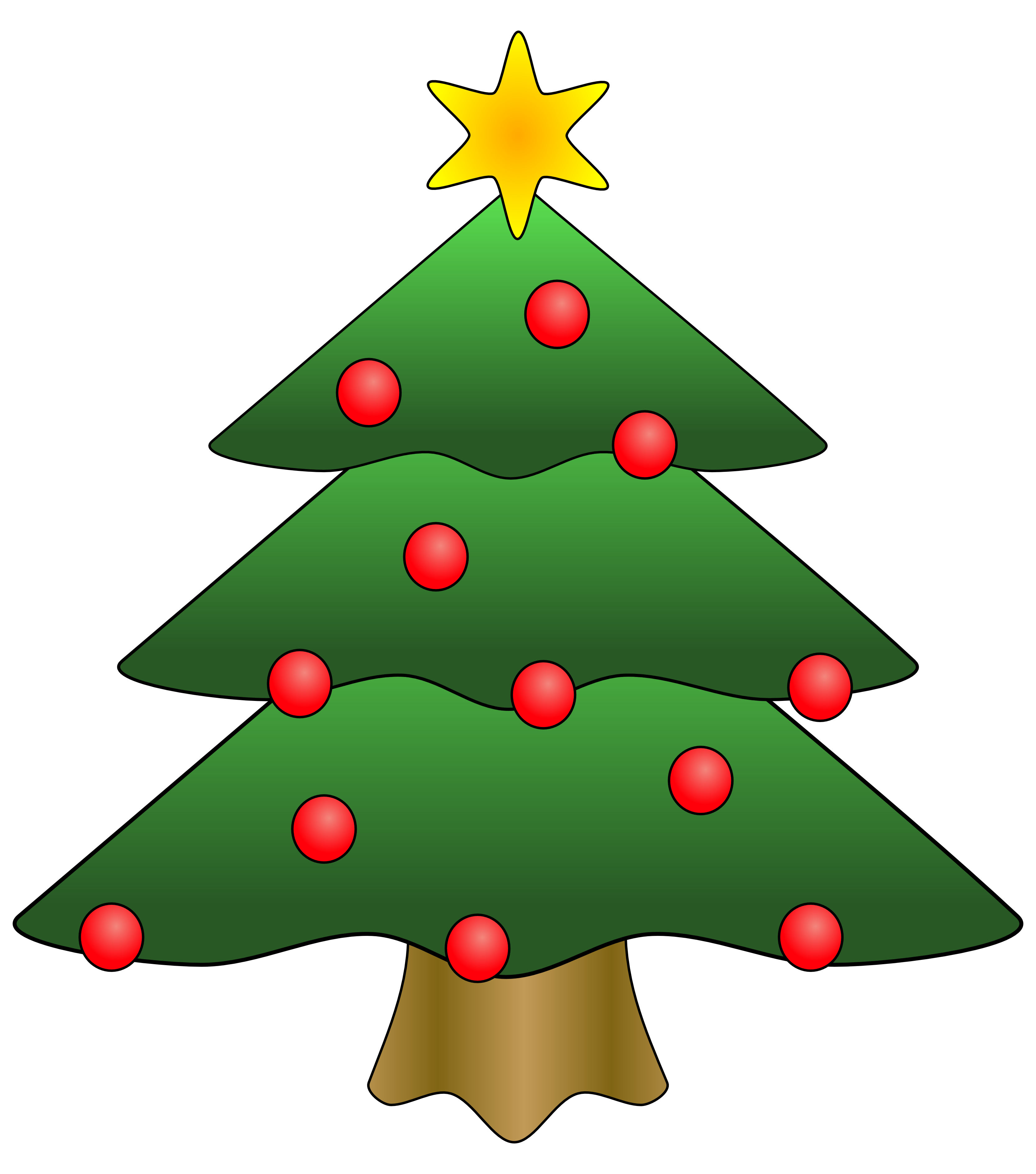Clip Art Christmas Tree Free Picture PNG