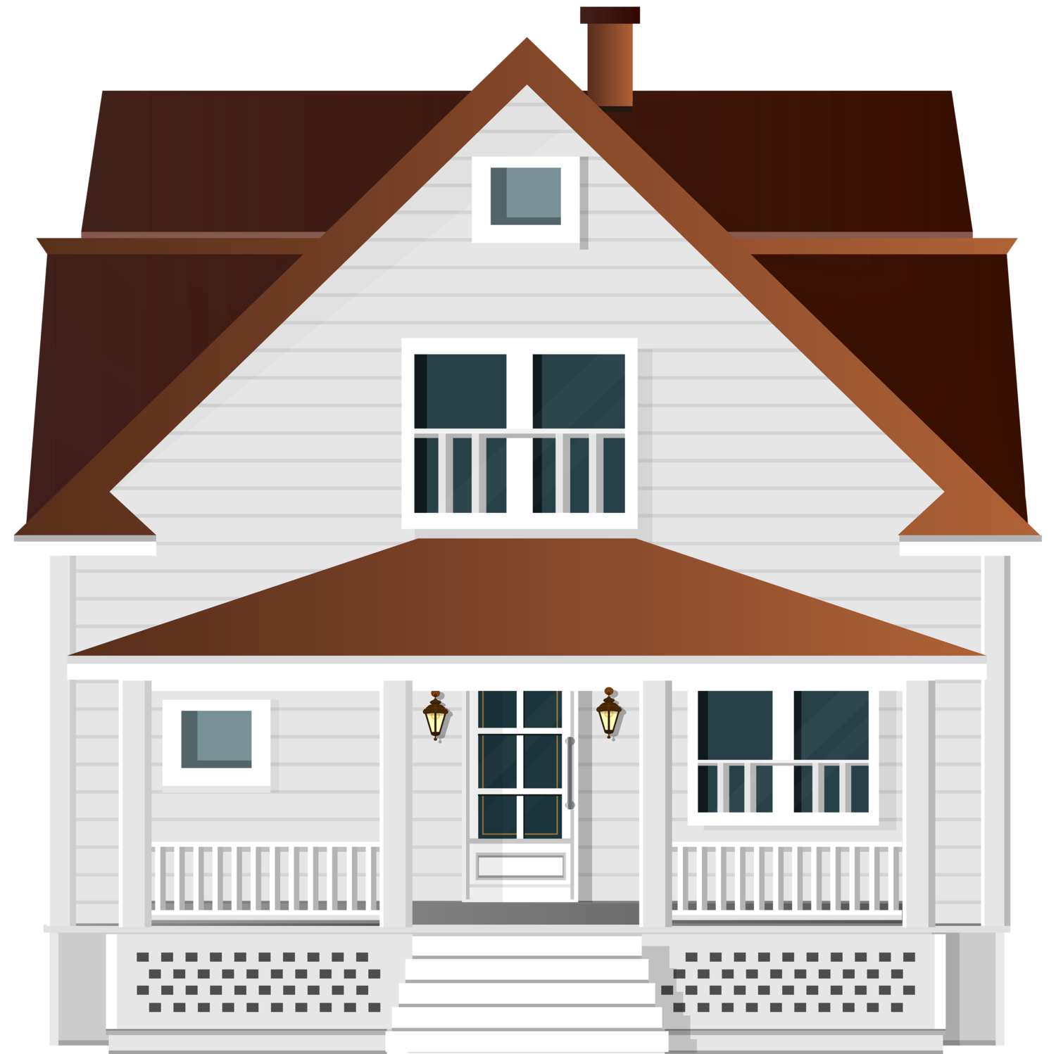Clip Art House Background PNG Image