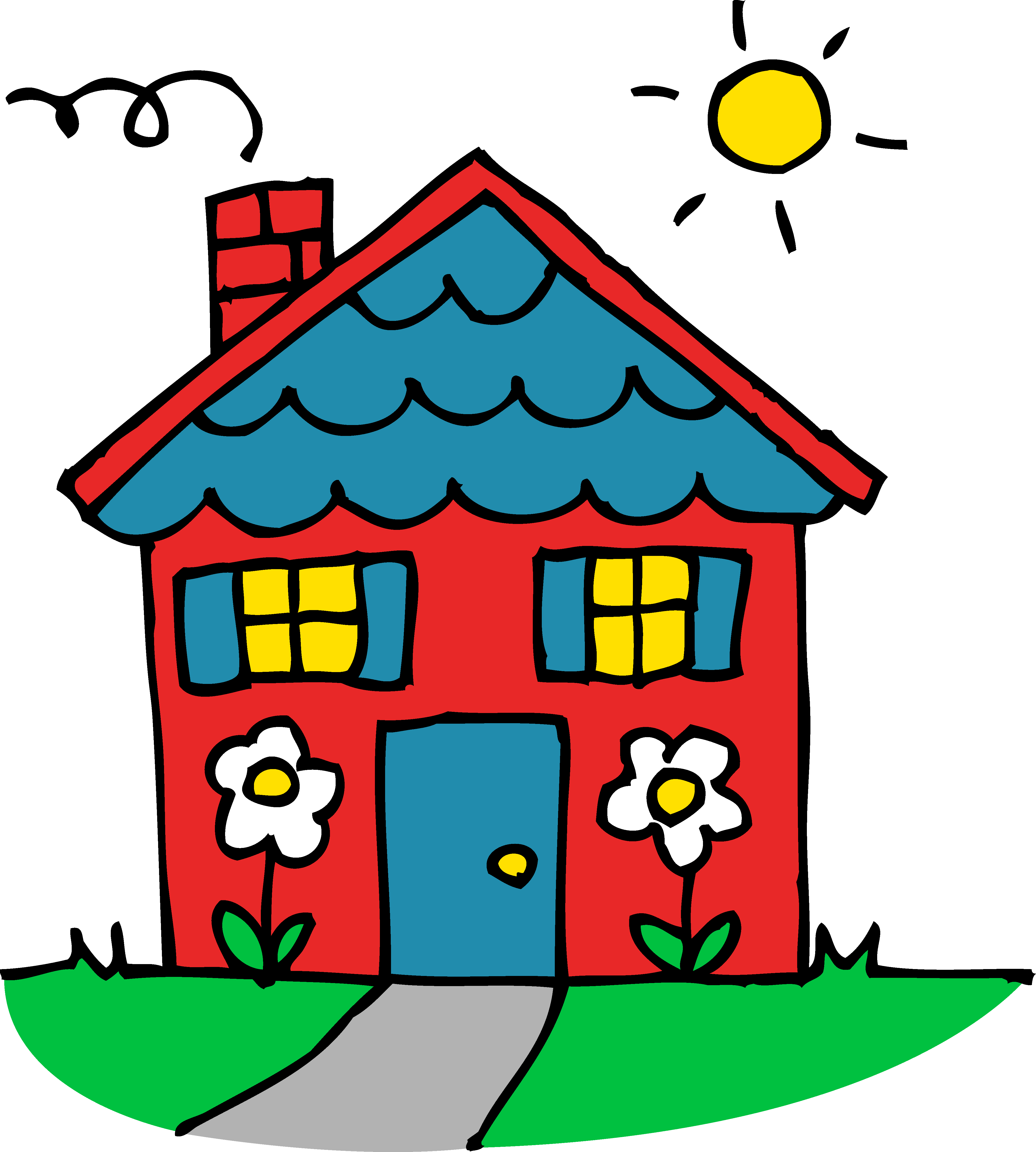 Clipart House Background PNG Image