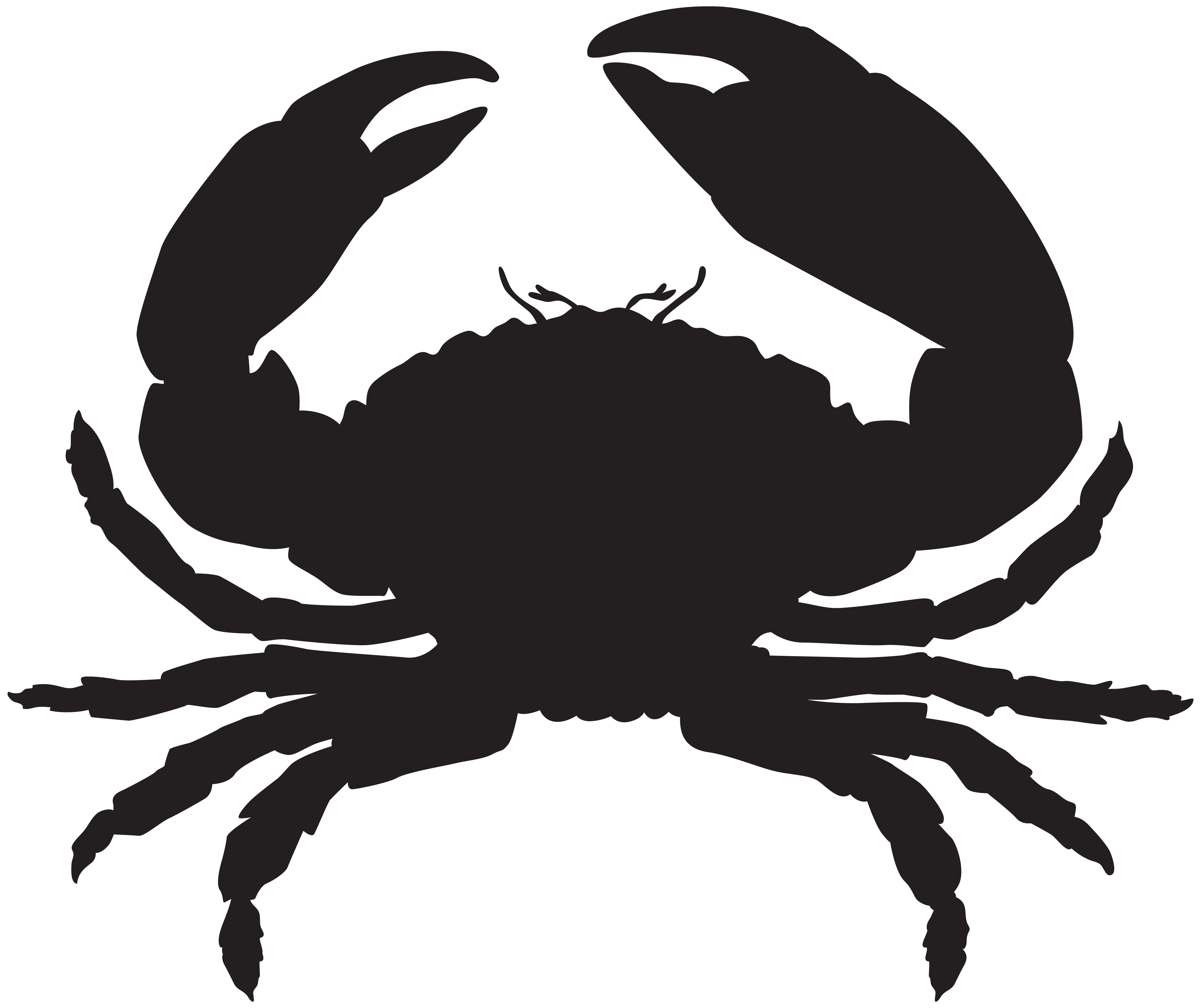 Crab Silhouette PNG HD Photos