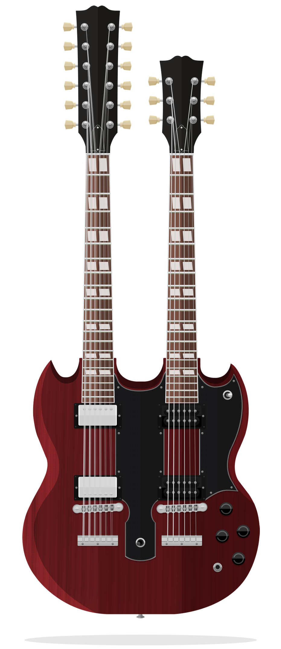 Double-Neck Guitar PNG Clipart Background