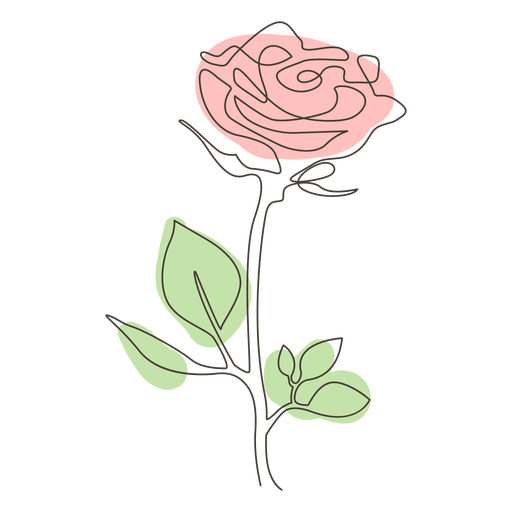 Drawing Of A Rose PNG Background