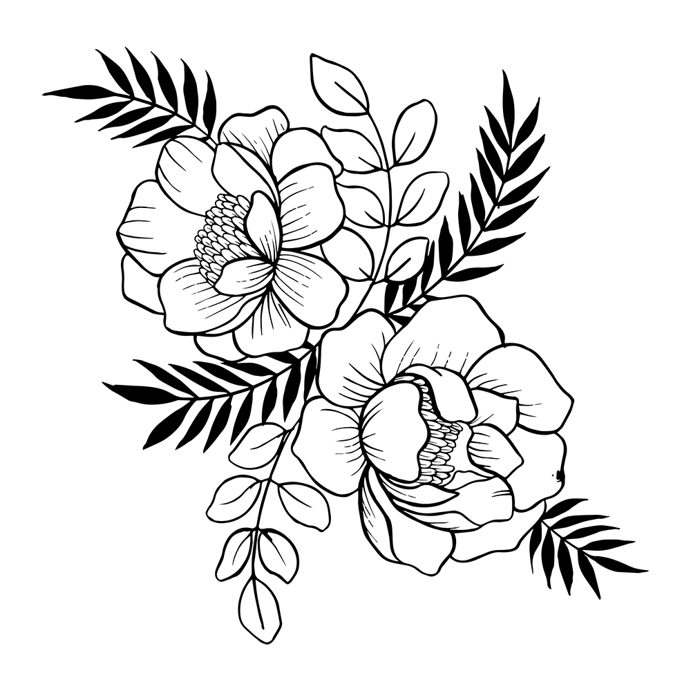 Drawing Of Flowers PNG Images HD