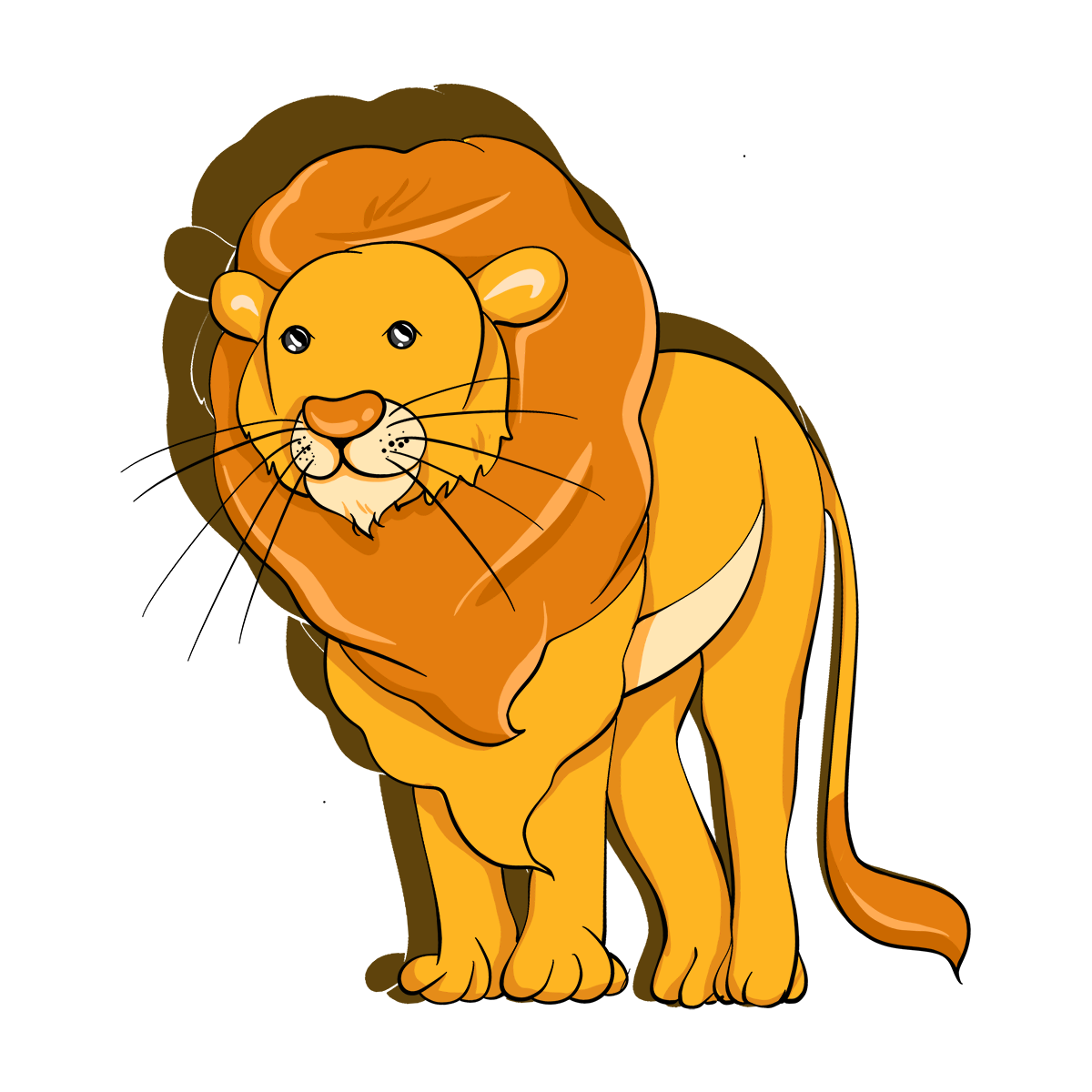 Drawing Of Lion PNG Clipart Background