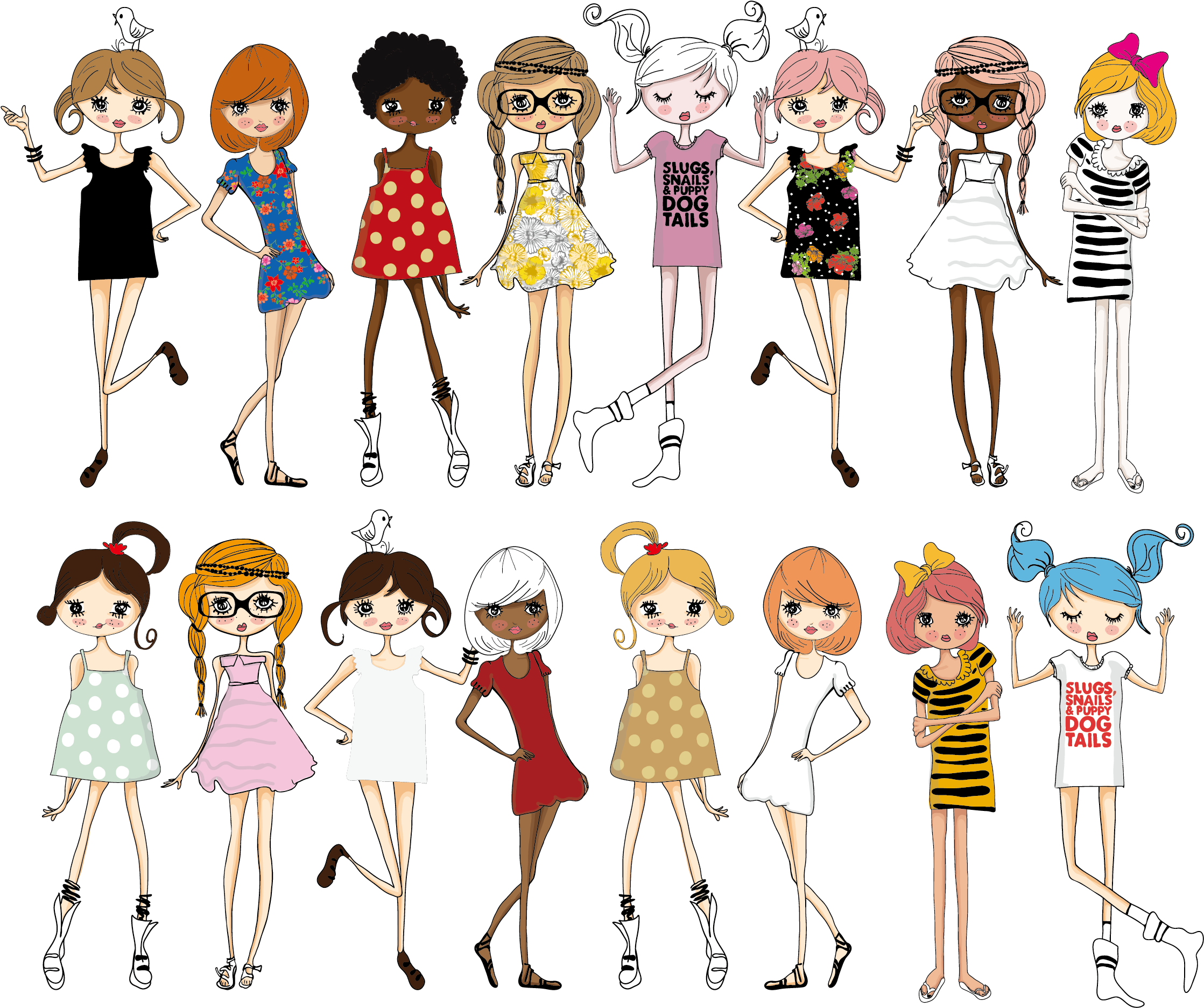 Drawings Of Girls Transparent PNG