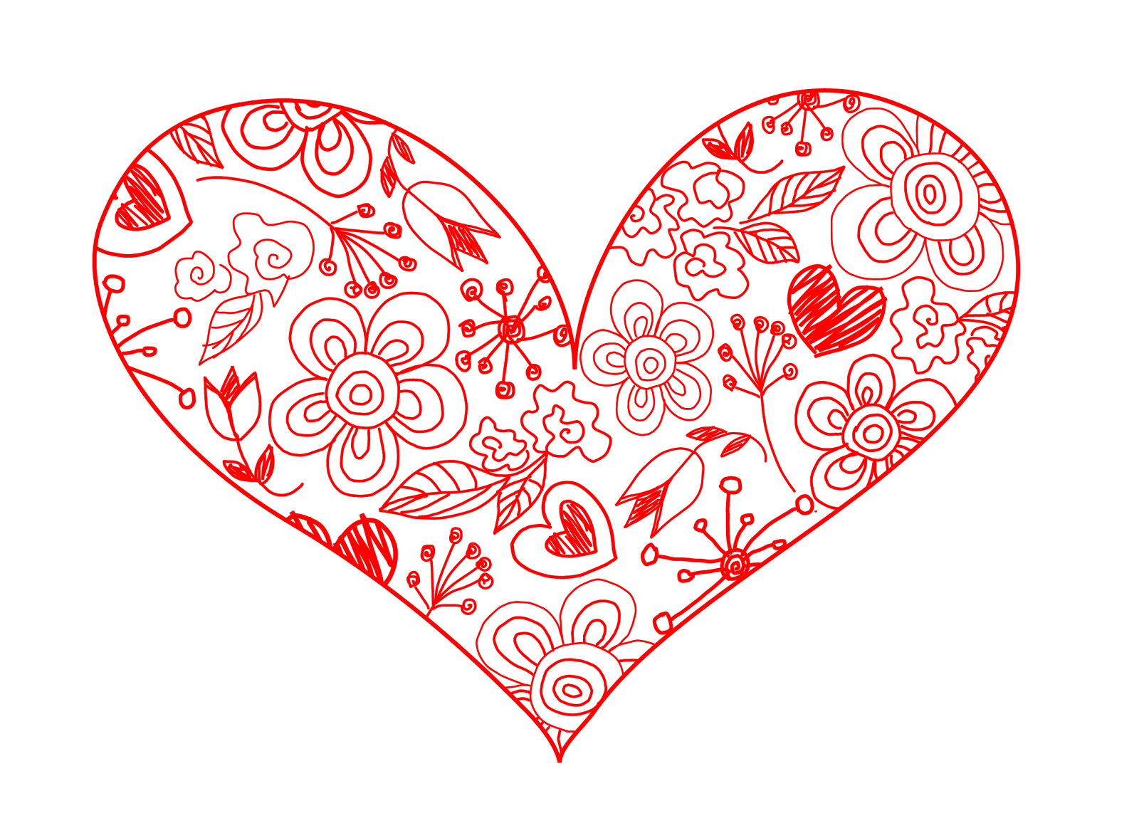 Drawings Of Hearts Background PNG