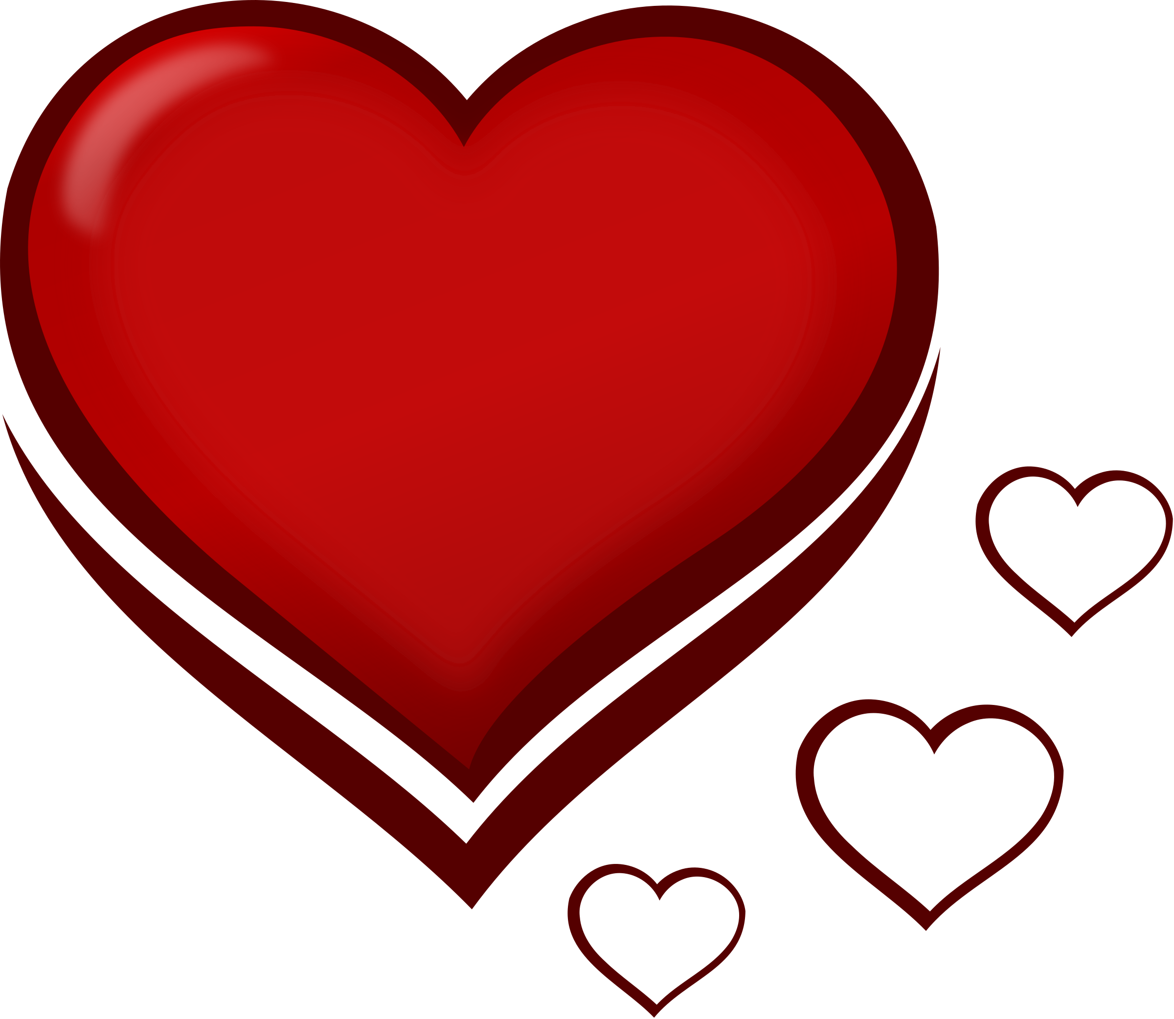 Drawings Of Hearts PNG HD Quality