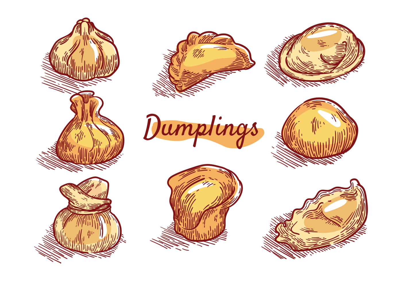 Dumplings Transparent Clip Art Image