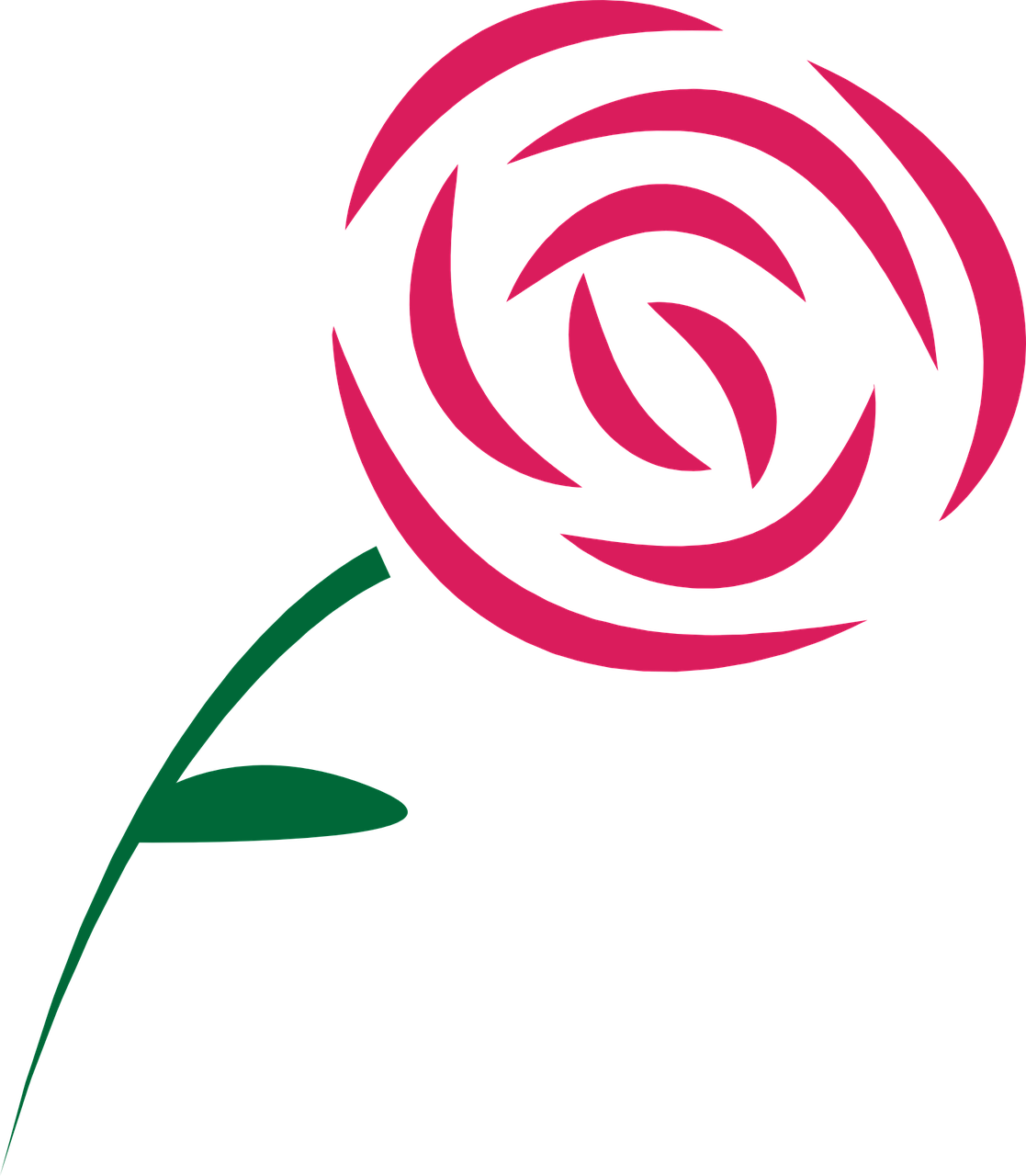 Easy Rose Drawings PNG Background