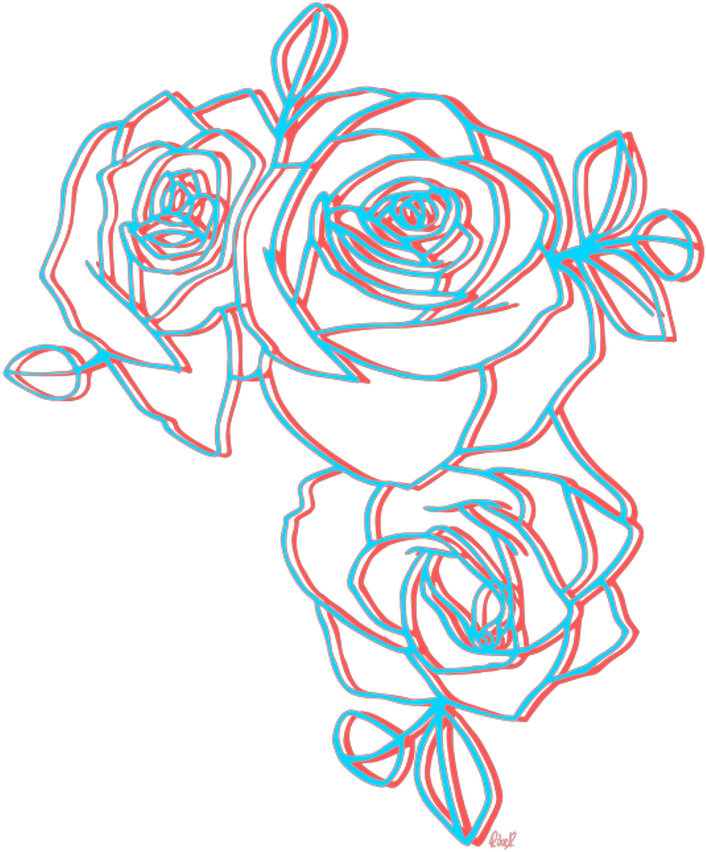 Easy Rose Drawings PNG HD Quality