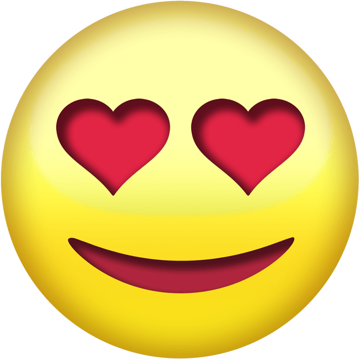 Emoji Heart Eyes Free Picture PNG