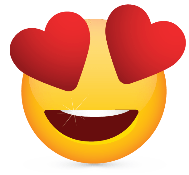 Emoji Heart Eyes PNG Clipart Background