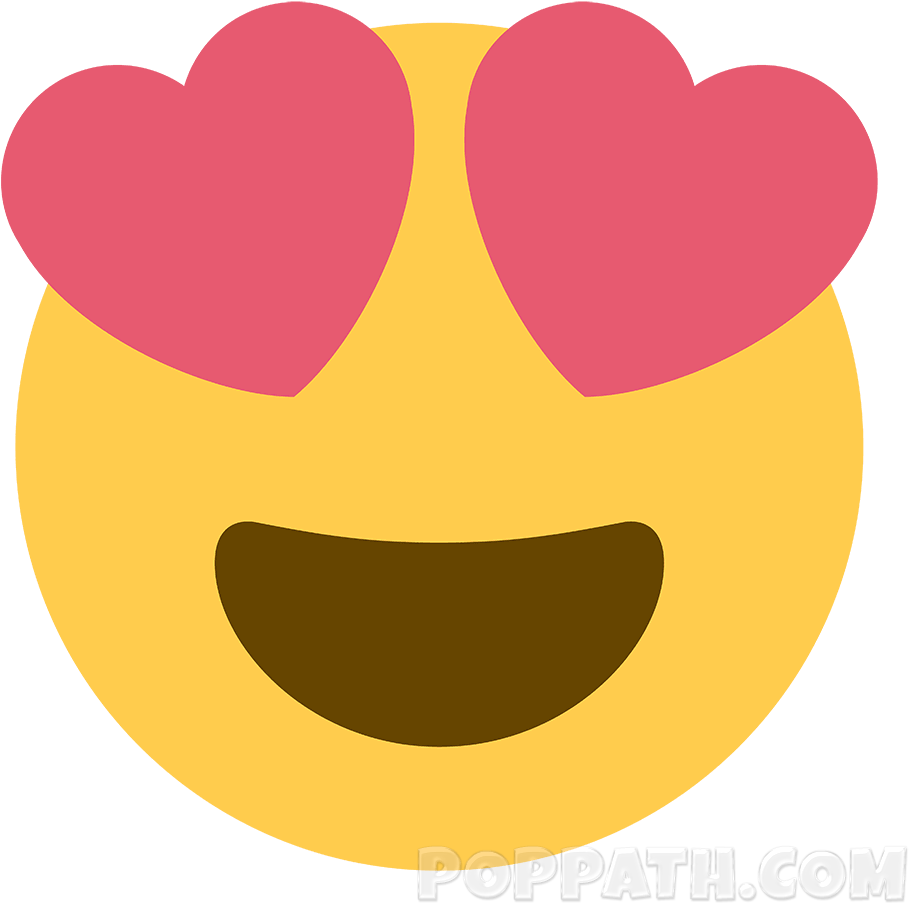 Emoji Heart Eyes PNG Photo Image
