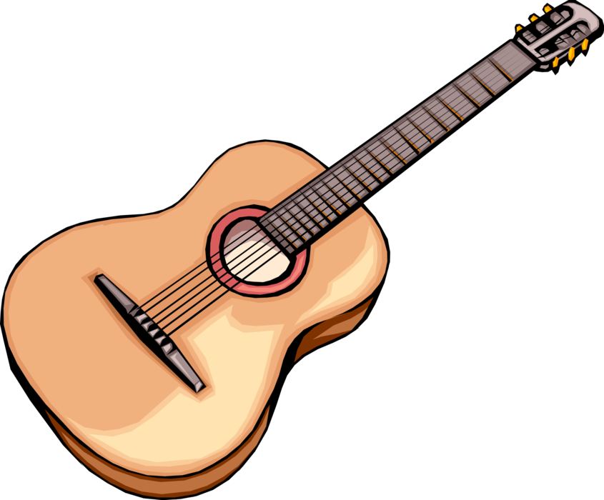 Flamenco Guitar Background PNG