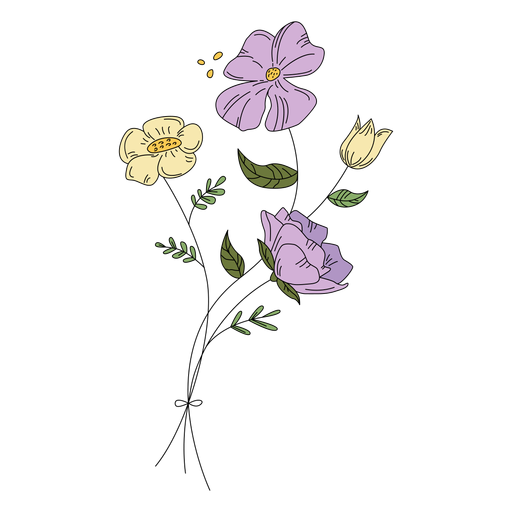 Flower Drawings PNG Free File Download