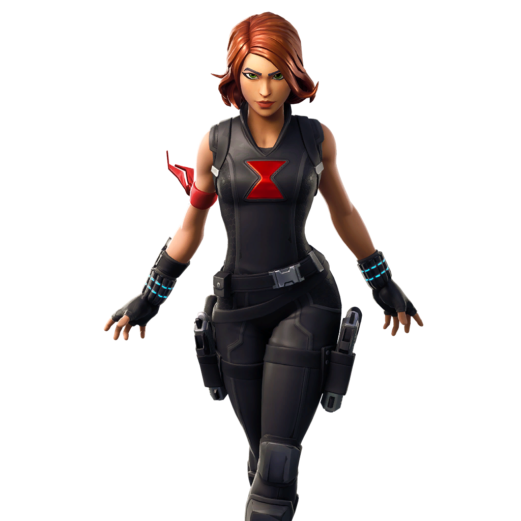 Fornite Black Widow Outfit PNG Clipart Background