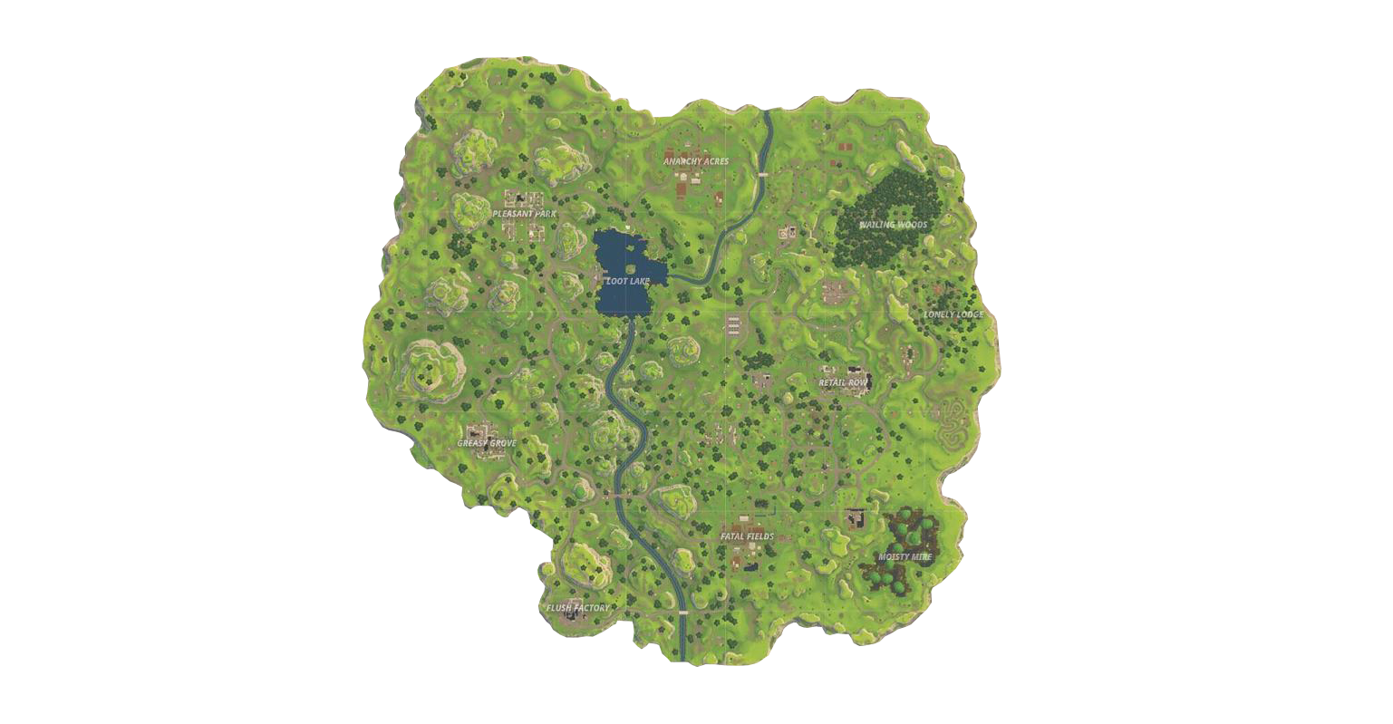 Fortnite Map PNG Clipart Background