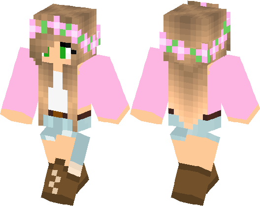 Girl Minecraft Skins Transparent Background