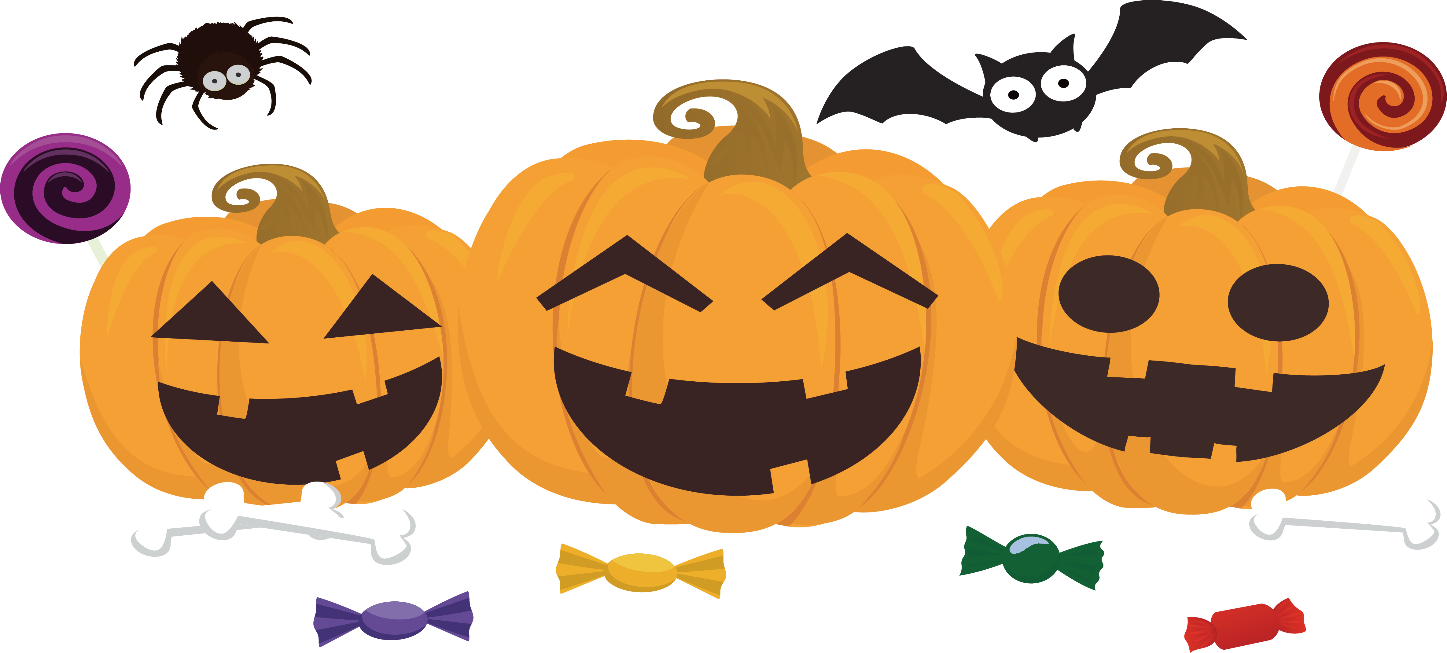 Halloween Candy Background PNG Image