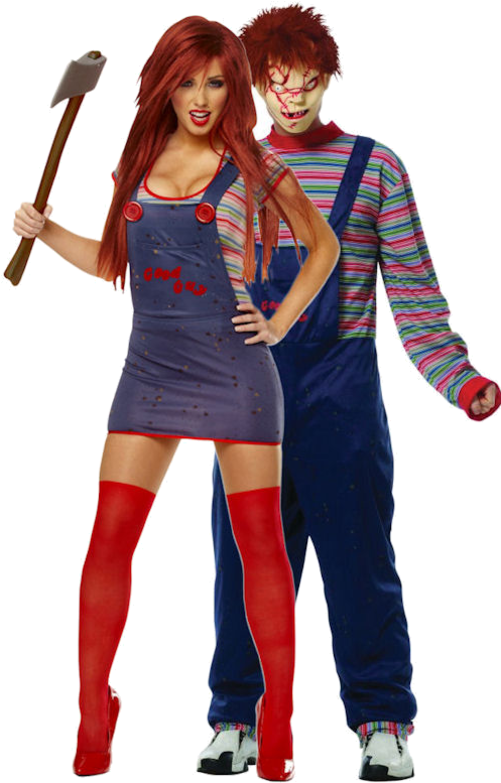 Halloween Costumes Couples Transparent Background