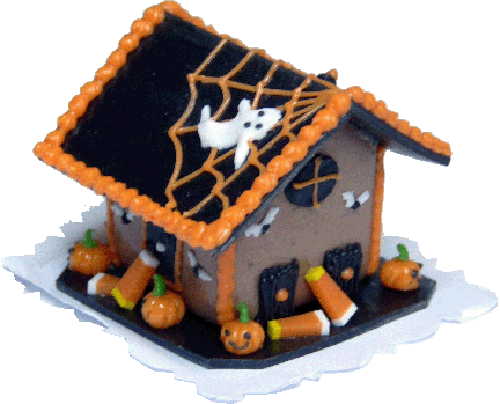 Halloween Gingerbread House PNG Photo Image