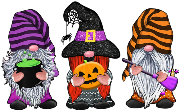Halloween Gnomes No Background
