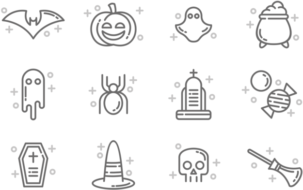 Halloween Icons PNG Background