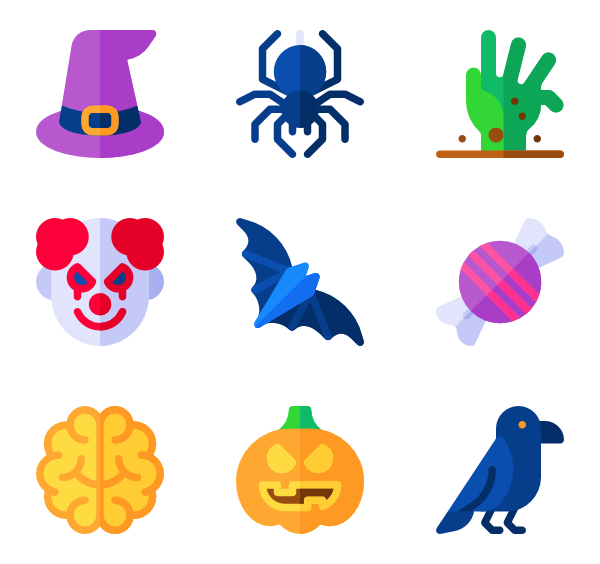 Halloween Icons Transparent Image