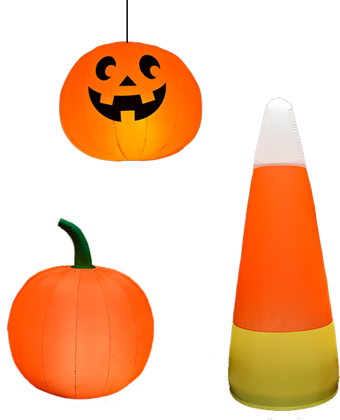 Halloween Inflatables Background PNG Image