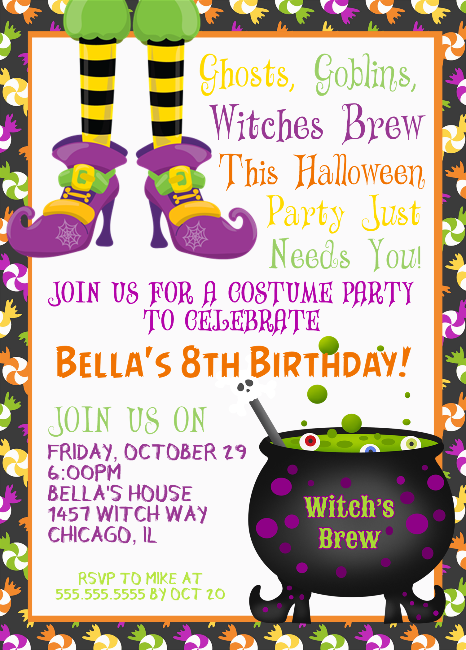 Halloween Invitations PNG Clipart Background